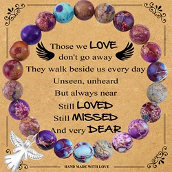 New Unique Design Natural Agate Elegant and Exquisite Angel Beaded Bracelet For Women Religious Christmas Party Favor with Bless