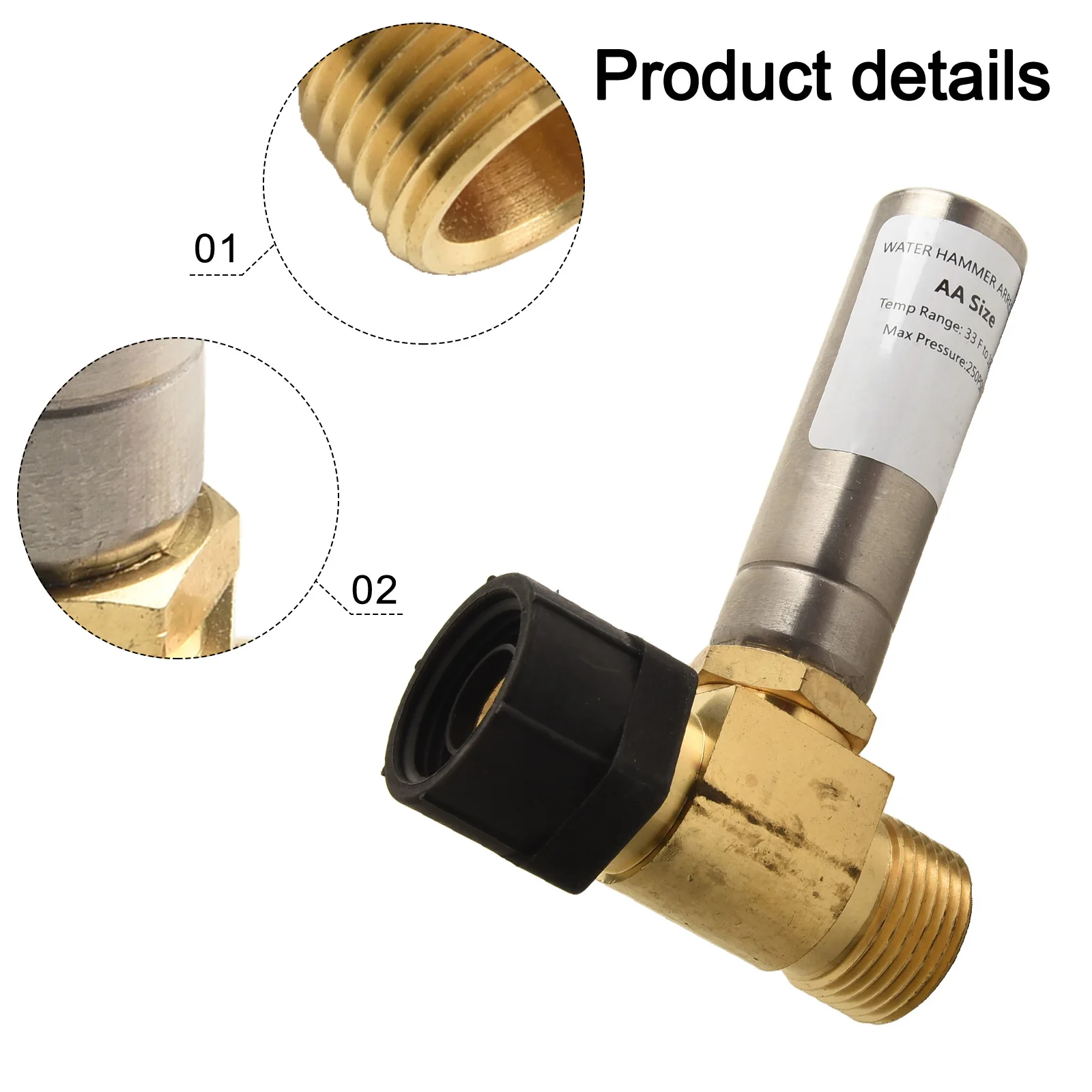 High Performance Water Hammer Arrestor with Reliable Standards Compliance for Controlling Toilet Plumbing Noise