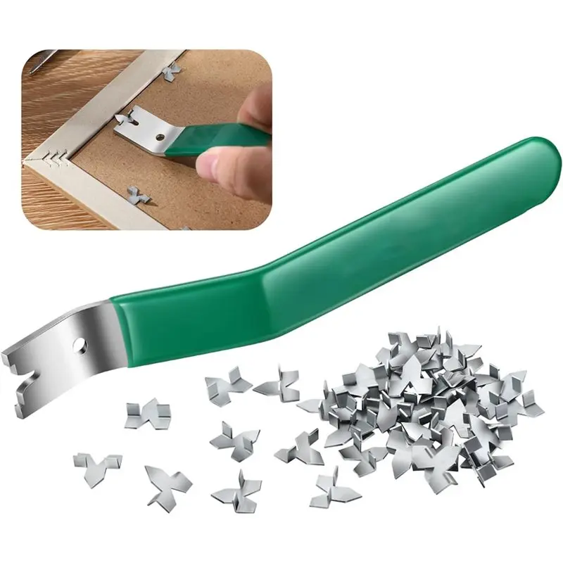 

ABBN-Glazier Point Driver Tool, 120 PCS Push Points Matching Glazing Setting Tools Set