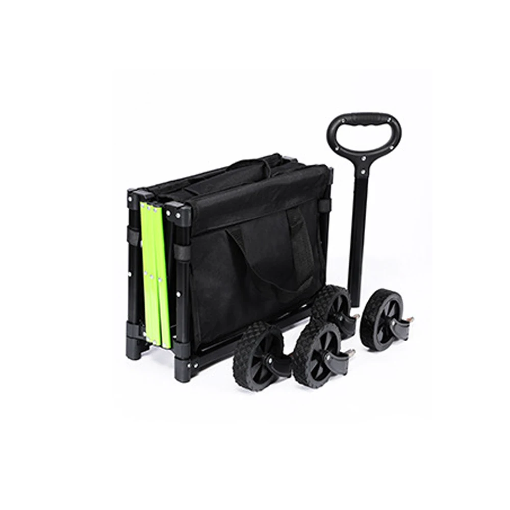 E-RIKE Foldable Utility Heavu Duty Custom Handcart Collapsible Camping Folding Trolley Wagon Cart with Detachable Wheels view 3
