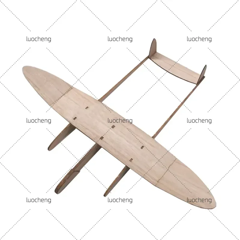 1Set for Seabird Q Twin-Body Hand-Launch Glider Model Kit Beginner Aviation Modeling Wooden Toy Airplane DIY Parts