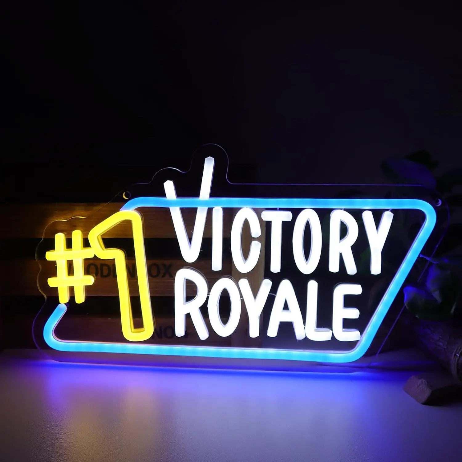 

#1 Victory Royale Neon Sign USB Dimmable LED Light for Bar Gaming Room Bedroom Decoration personnalisé Gift Night Light