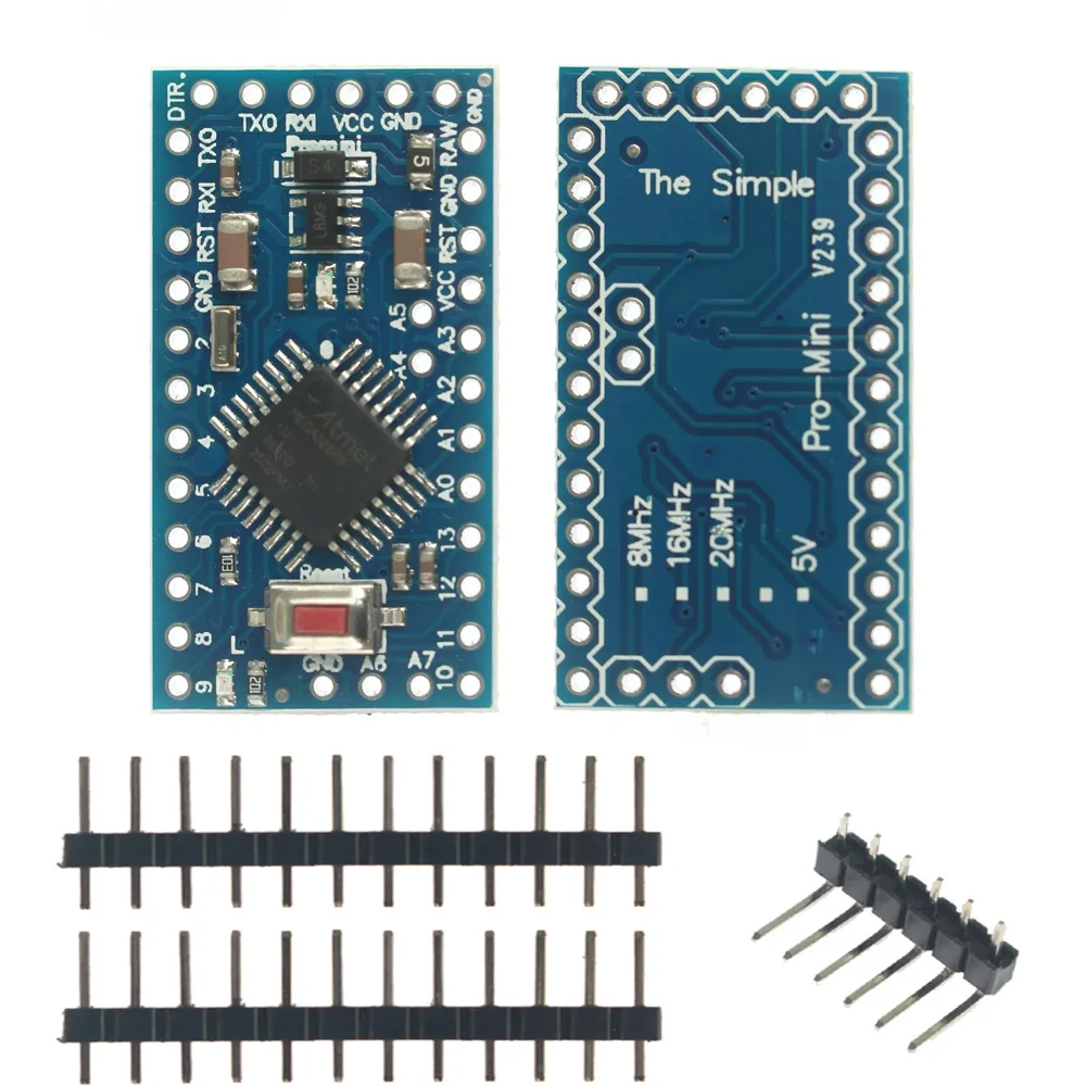 Pro Mini Atmega328P Development Board (5V/16MHz / 3.3V/8MHz) for Arduino Compatible for Nano Module DIY Robotics Projects