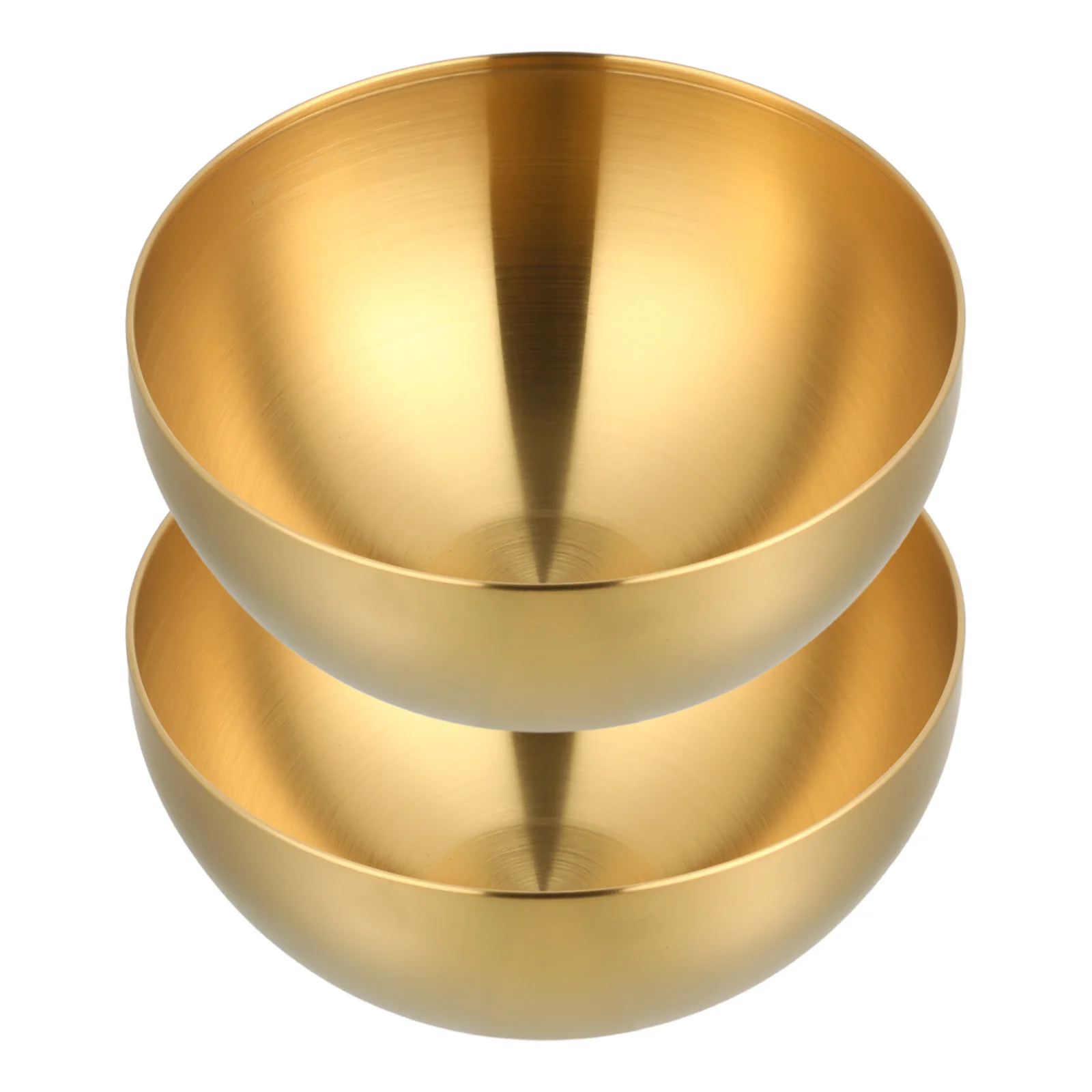 

2pcs Stainless Fruit Storage Bowl Kitchen Gadget Multi-Functional Food Bowl Soup Kitchen Tableware Noodle Rice Container