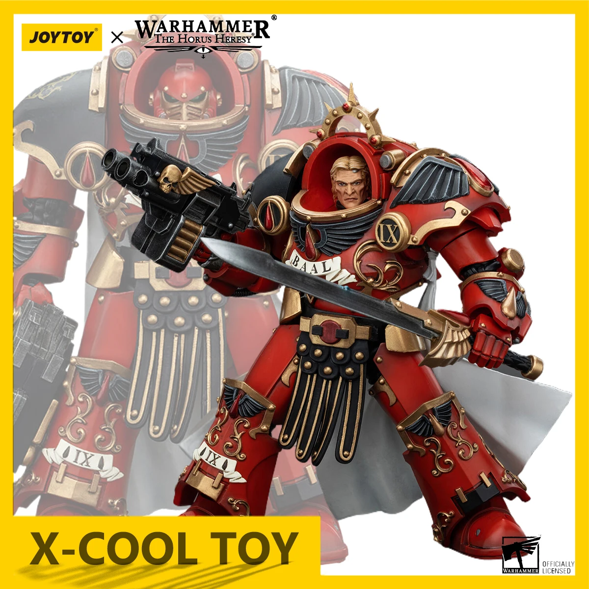 Joy Toy Blood Angels Action Figure Legion Praetor With Paragon Blade Joint Movable Figurine Collection Model Gifts Genuine Toys