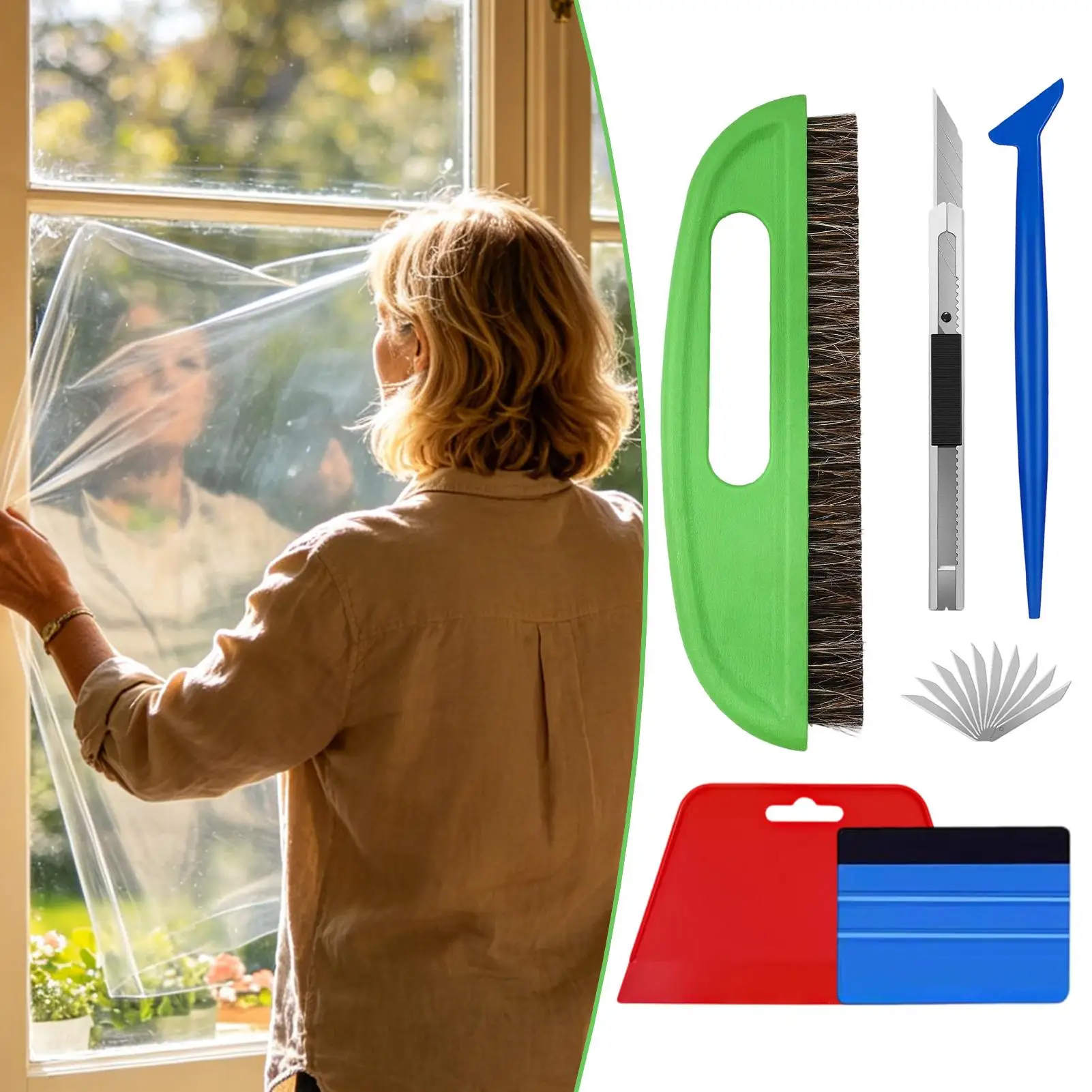 

Wallpaper Smoother Squeegee Set For Contact Paper Ceiling Wallpaper Smoothing Kit For Window Wall Furniture Kitchen Bathroom