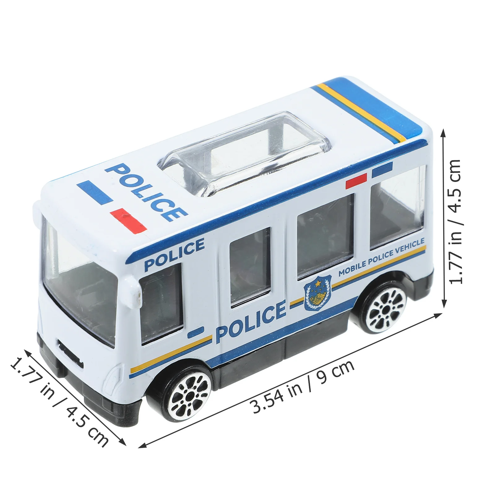 6Pcs Police Car Set Die-Cast Inertia Pull Back Alloy Simulation Gifts Rewards Collection Kids Car Toy