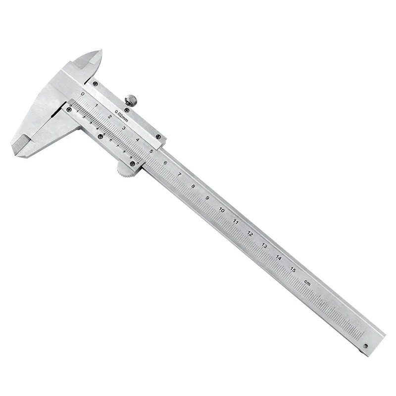 Vernier Caliper Carbon Steel Precise Measurement Vernier Caliper Four Purpose Metal Carbon Steel Measuring Tool 0-150mm