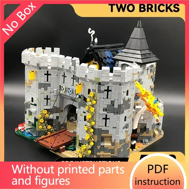 Castillo modelo Moc, ladrillos de construcción, fortaleza de Falcon negro, tecnología Anno, bloques modulares, regalos, juguetes, juegos DIY, montaje de Navidad