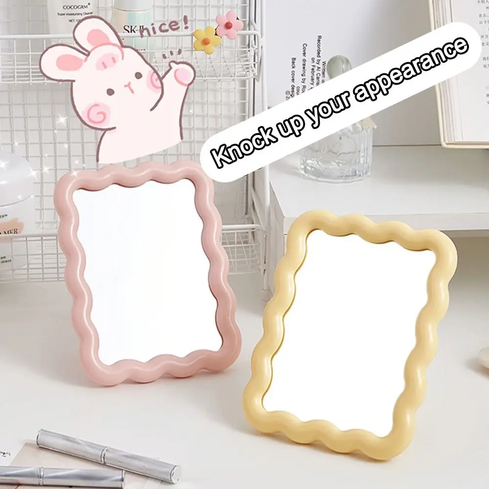 Cute Candy Color Makeup Mirror High-definition Adjustable Beauty Mirror Thickened Table Mirror Home Bedroom Desktop