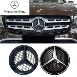 Black border and silver border decoration for Mercedes Benz W204 2006-2012 B/V class 2005-10 Car Front Grilled Star Emblem Logo