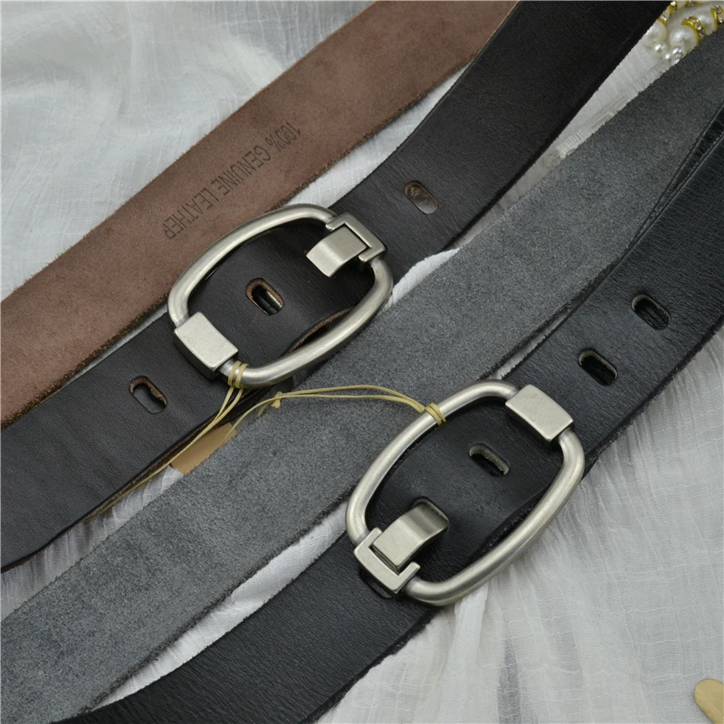 Cowhide Genuine Leather Belts for Men Brand Strap Pin Buckle Fancy Vintage Jeans Cintos Masculinos Ceinture Homme Fashion Belts