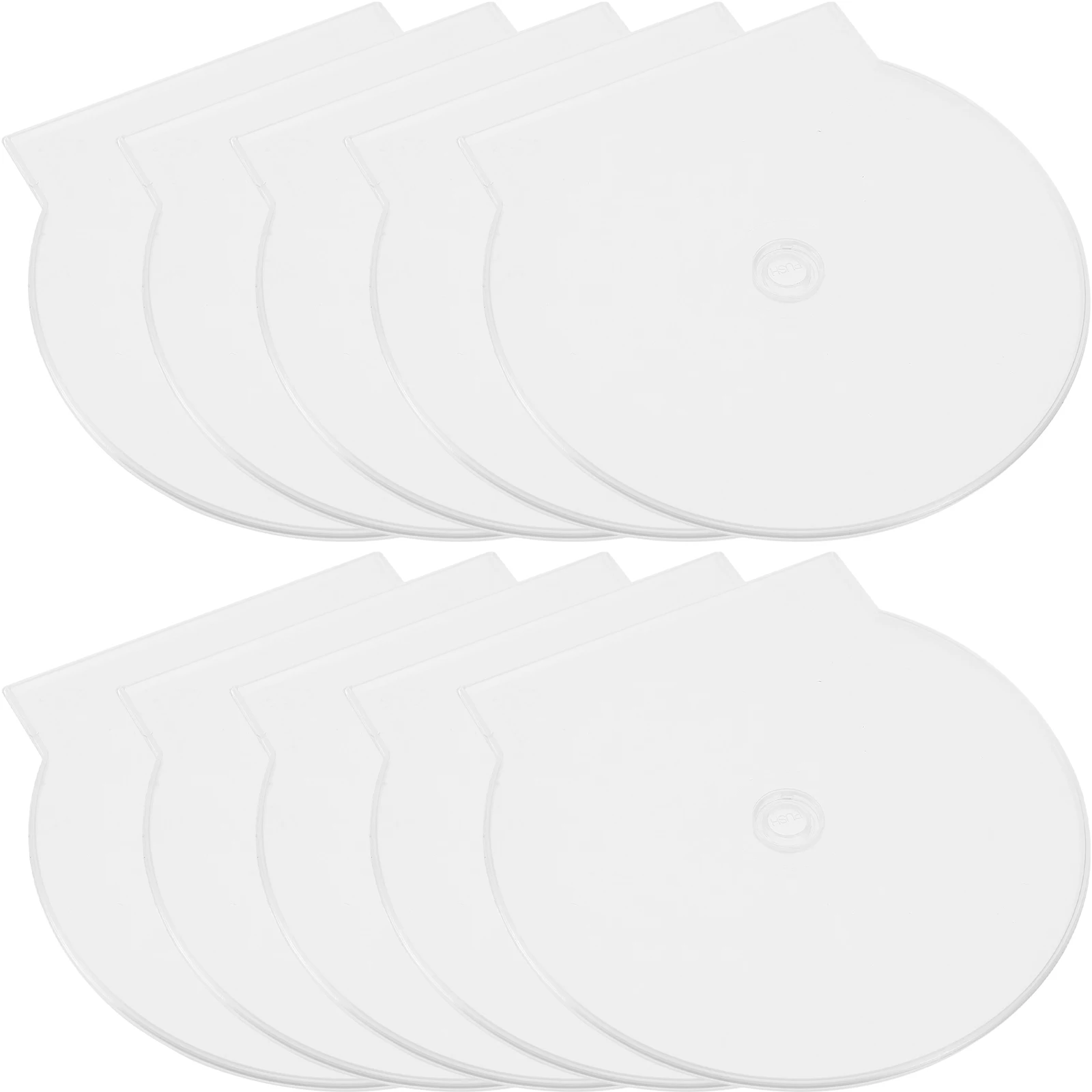 

20pcs CD Cases Clear PP Storage Boxes Portable DVD Holders Reusable Disc Protectors Lightweight Travel Solutions Single CD