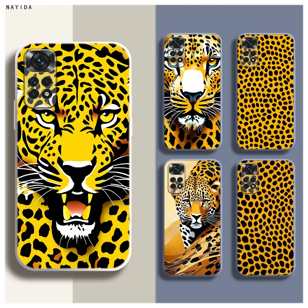 Soft Silicone Phone Case For Xiaomi Redmi Note 12 11 12S Pro Plus 12c 11a 4G 5G Original Cover Leopard print