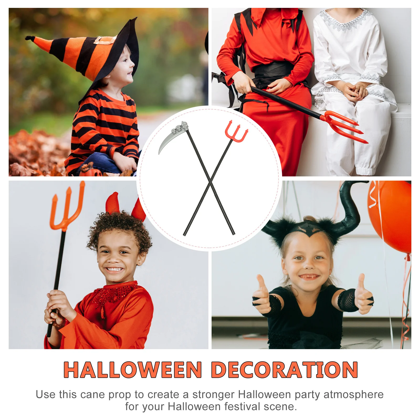 

2 шт., Хэллоуин, трость, реквизит, аксессуар для косплея, декор для вечеринки, декоративный орнамент в виде трости, реквизит для платья на Хэллоуин