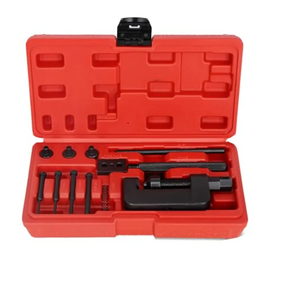 13piece Motorcycle Chain Breaker and Riveting Repair Tool Kit for Professional Chain Maintenance and Quick Fix in Offroad Ridin