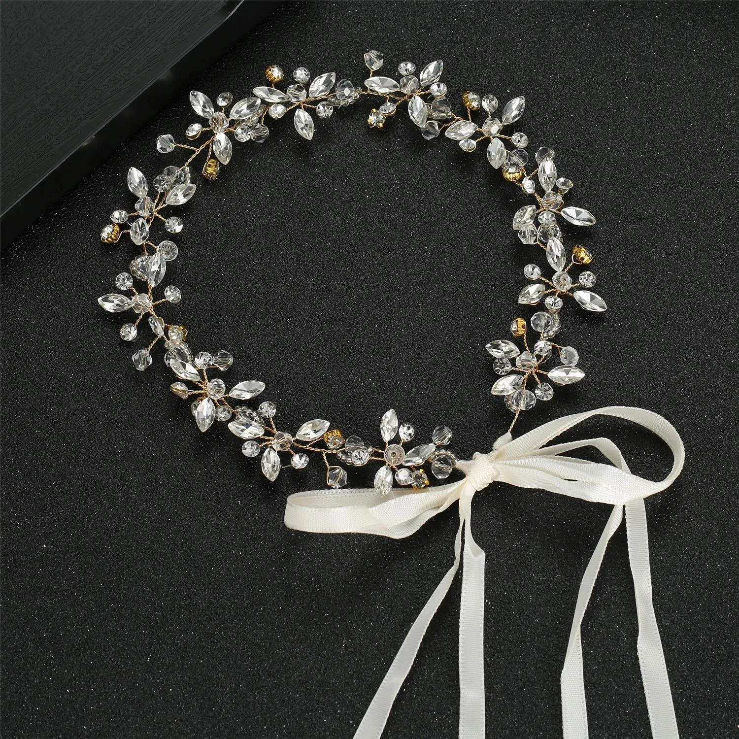 Handmade Silver Color Women Bridal Headbands Crystal Rhinestone Hairbands Wedding Hair Accessories Vines Party