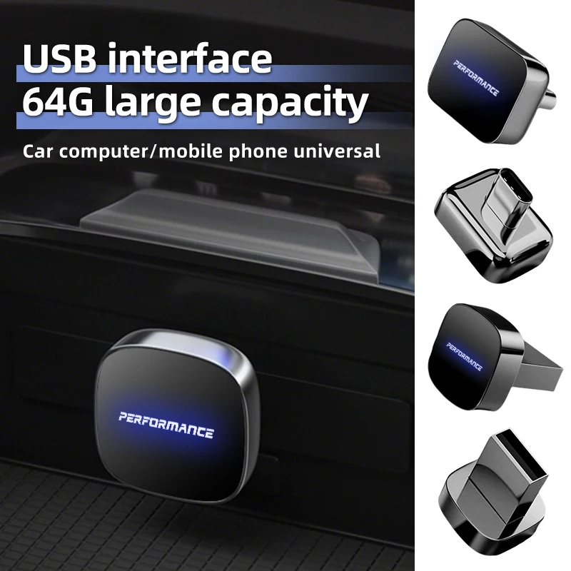 

Car Mounted USB Drive Driving Recorder Storage Suitable Type-C/USB Car Accessories For BMW X3 X5 M5 M3 E46 E90 E60 F10 E39 F30 E
