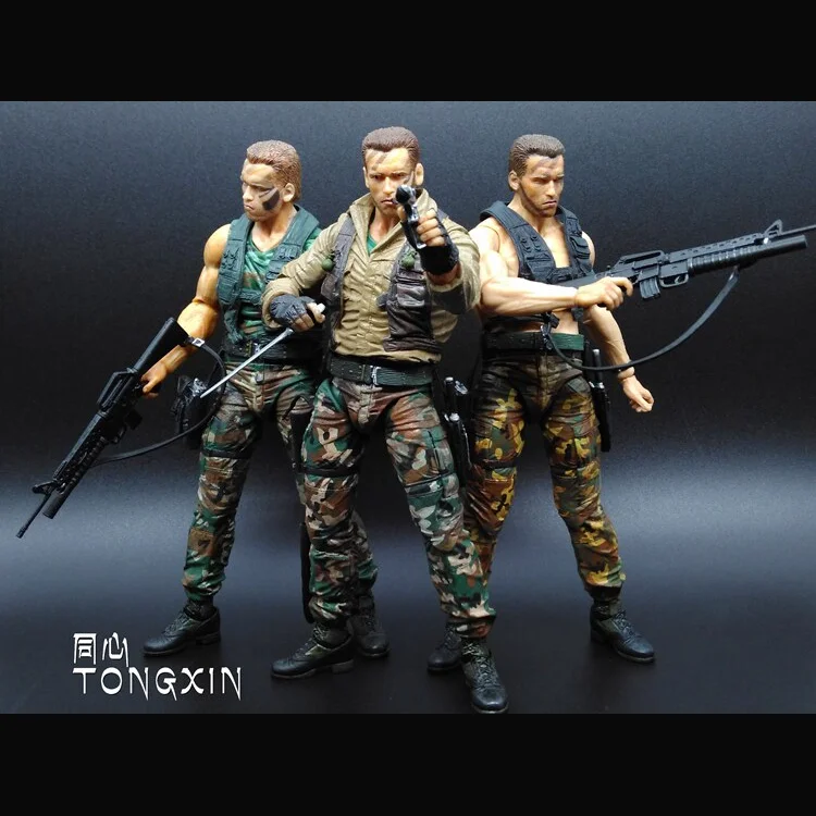

Tongxin Movable Action Figure Arnold Schwarzenegger First Blood Rambo Predator Terminator Collectible Desktop Decoration