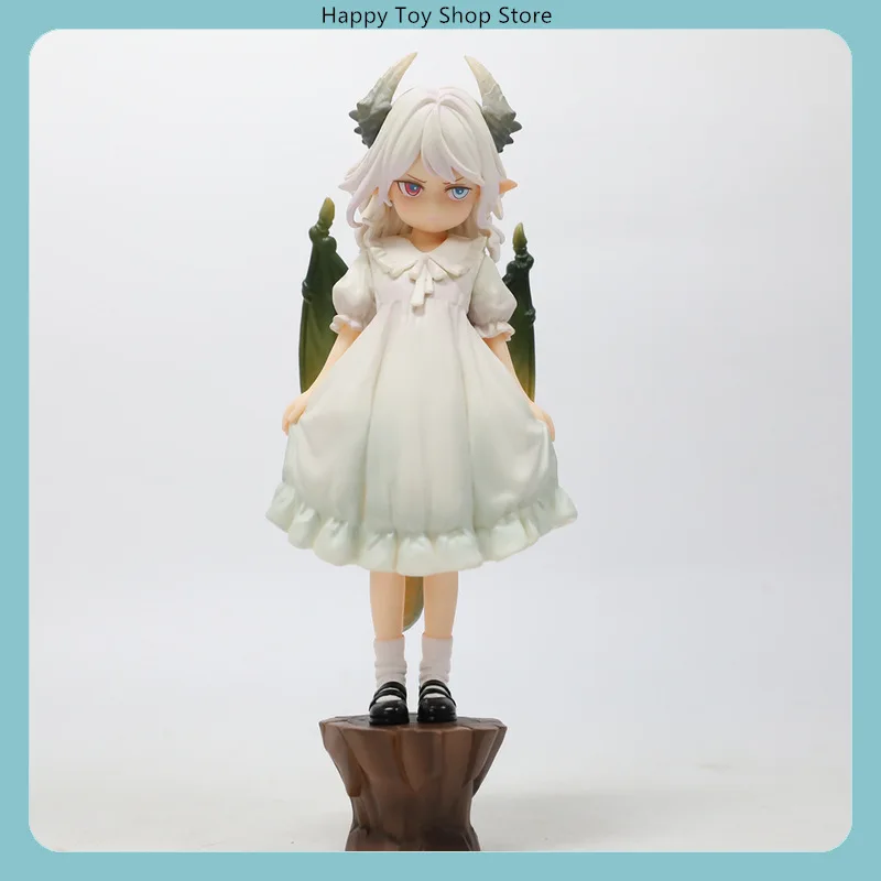 

18.8cm Angry Dragon Girl White Standing Pose Anime Figure Model Statue
