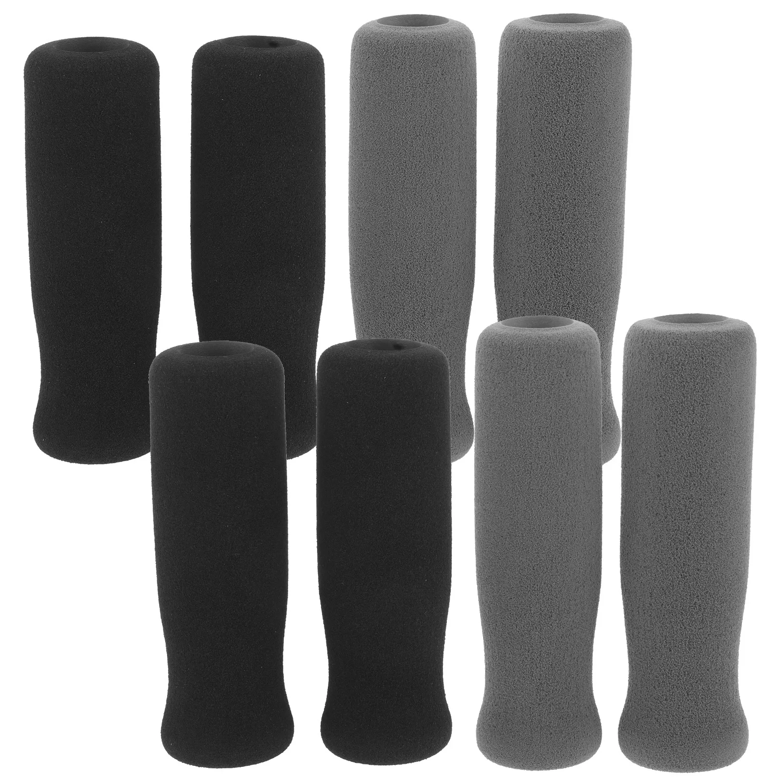 

8Pcs Nonslip Sponge Crutch Handle Grips Black Gray Soft Cane Handle Wrap Replacement for Seniors Walking Cane Grip