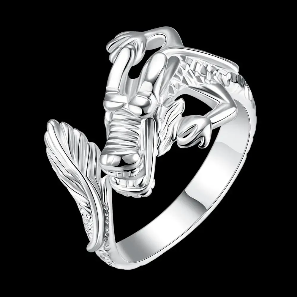 Classic Men's Ring 925 Sterling Silver Domineering Dragon Ring Fashion Party Christmas Gifts High Quality Noble Fine Jewelry