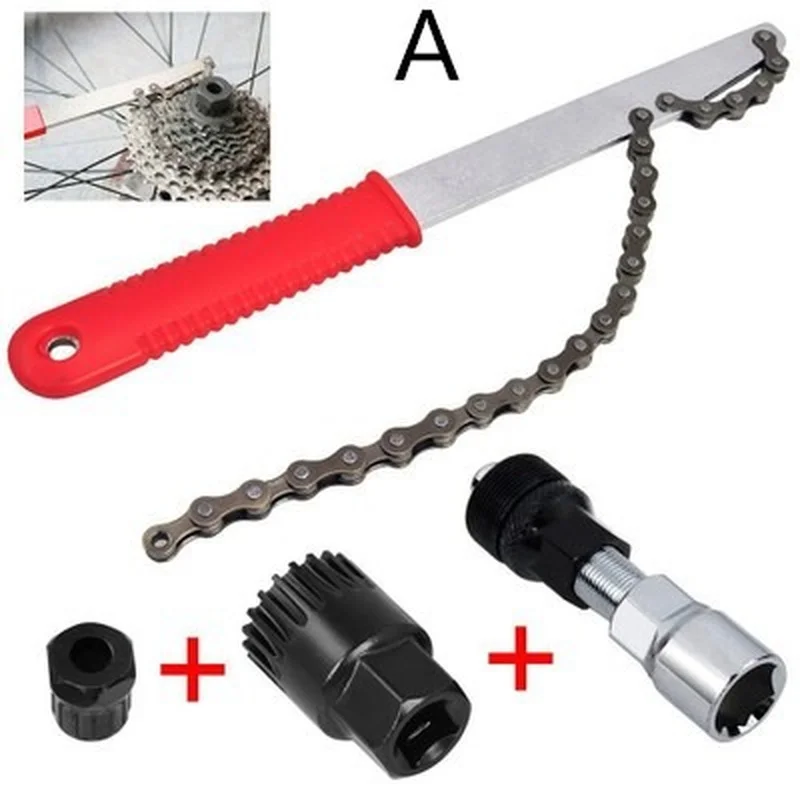 High Quality Bicycle Freewheel Disassembly Wrench Chain Whip Cassette Sprocket Remover Tool Chain Wrench Portable