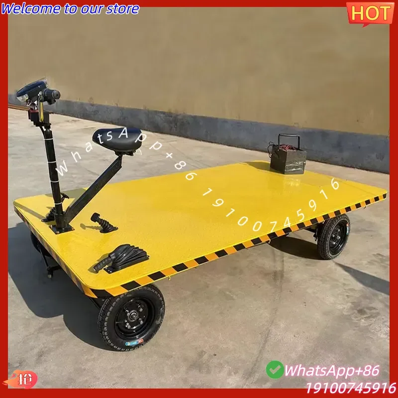 2026Hot Convenient Electric Flatbed Truck, Four-wheel Construction Site Truck, Long Range Loading and Unloading Handling