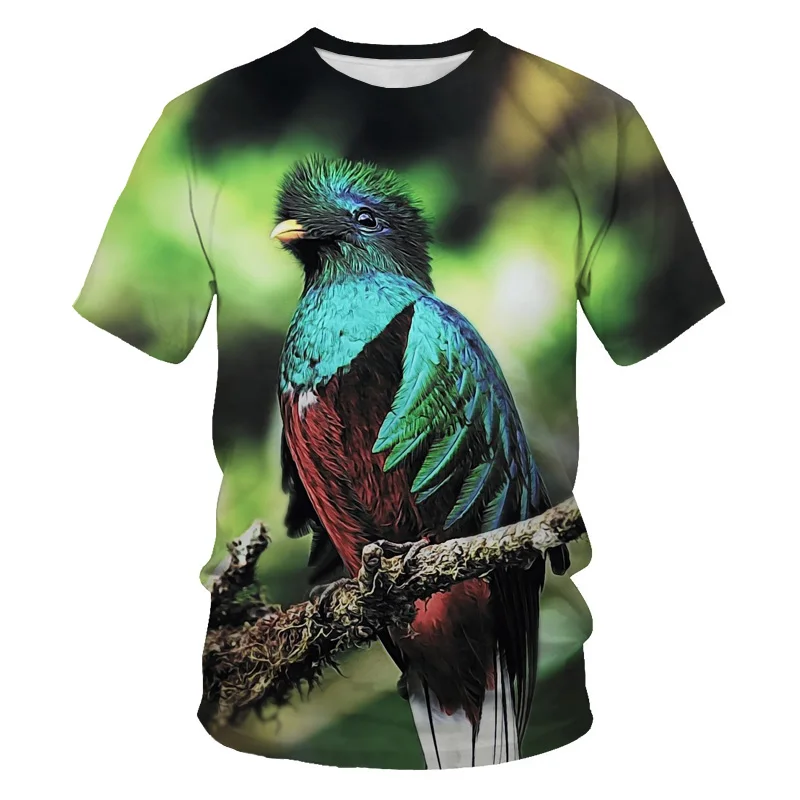 Summer Fashion All Kinds Of Birds T Shirt For Men Fun Trend Personality Printed Round Neck Tees Hip Hop Harajuku Streetwear Tops