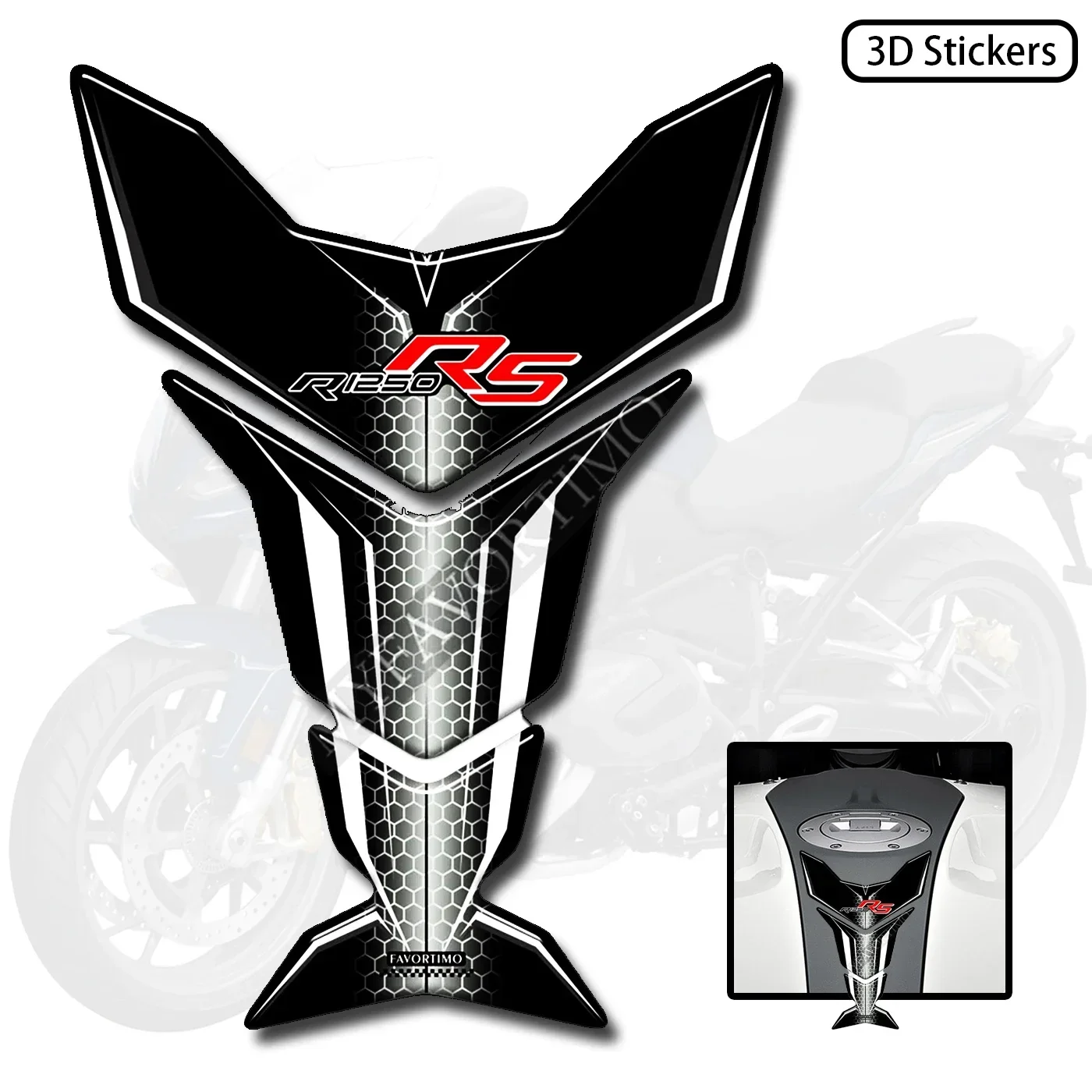 

Motorcycle Stickers for BMW R1250RS R1250 R 1250 RS - Tank Pad, Fairing Decals, & Side Panel Protection