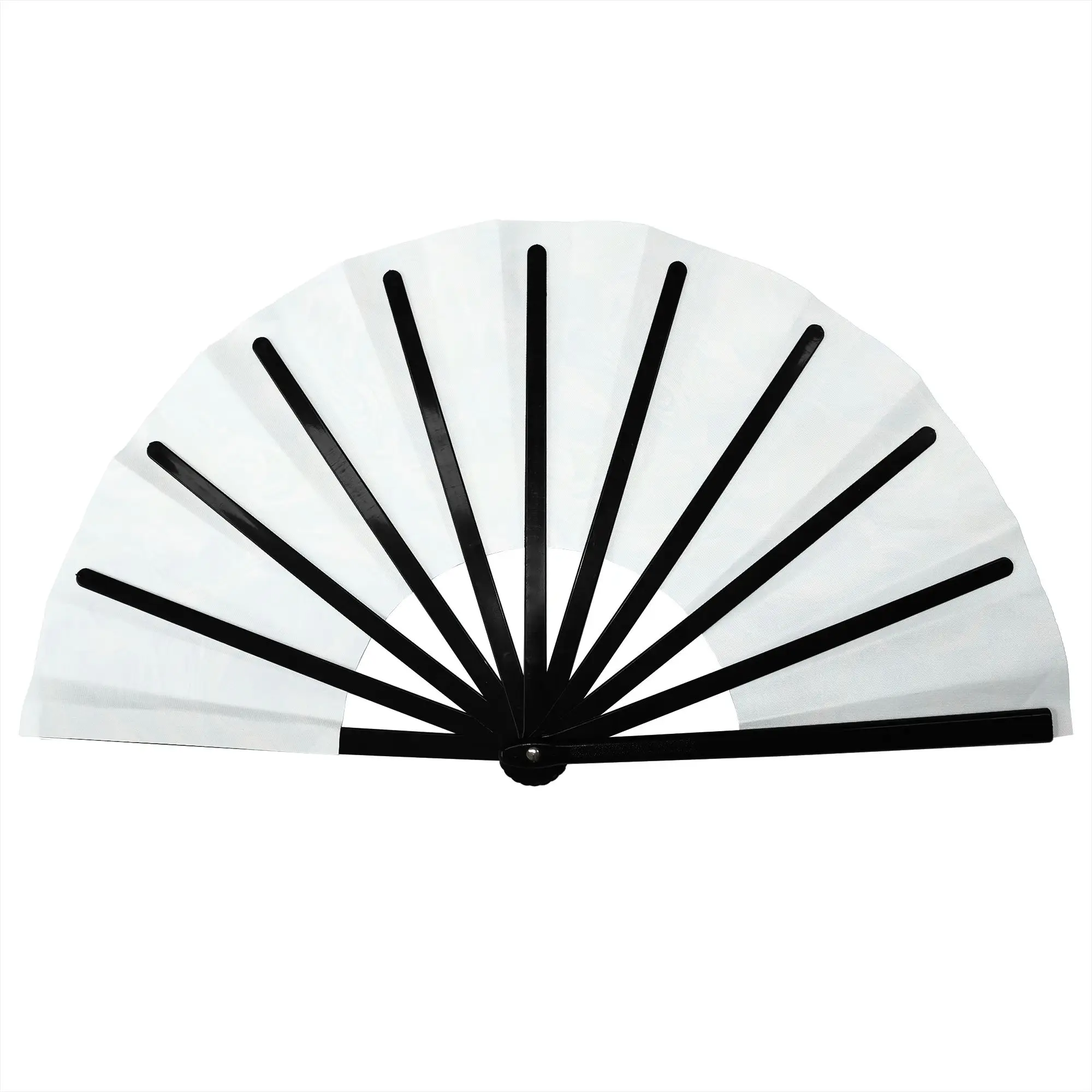 Green Tie Dye Traditional Folding Fan Oriental Art Abstract High-Quality Polyester Fans Gift Elegant Decorative Hand Fan