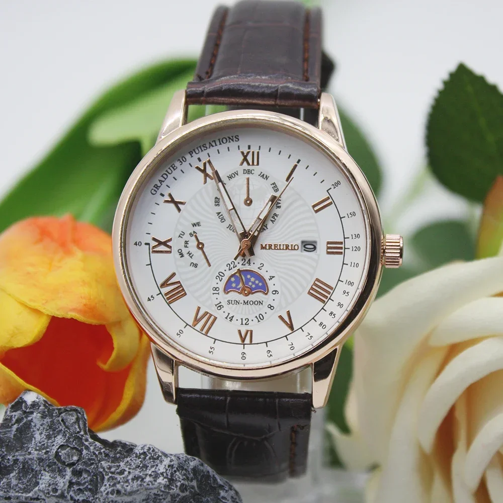 3pcs Set Man Watch Wallets Eye Glasses Portable High Quality Fashion Waterproof Quartz Wrist Watches for Outdoor Sports