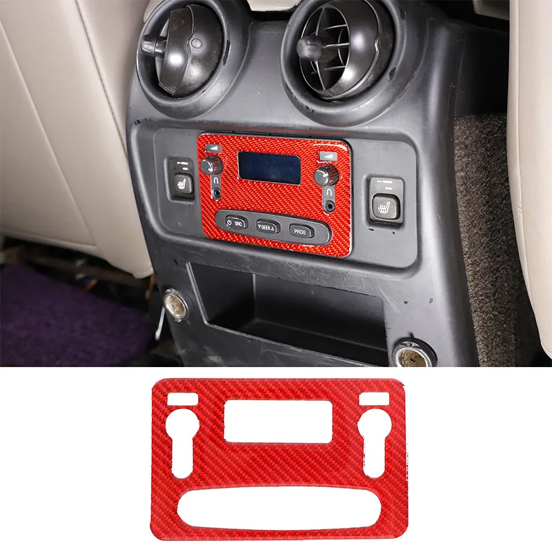 

For Hummer H2 2003-2007 Car Rear Air Conditioner Panel Decorative Frame Sticker Soft Carbon Fiber Interior Accessories