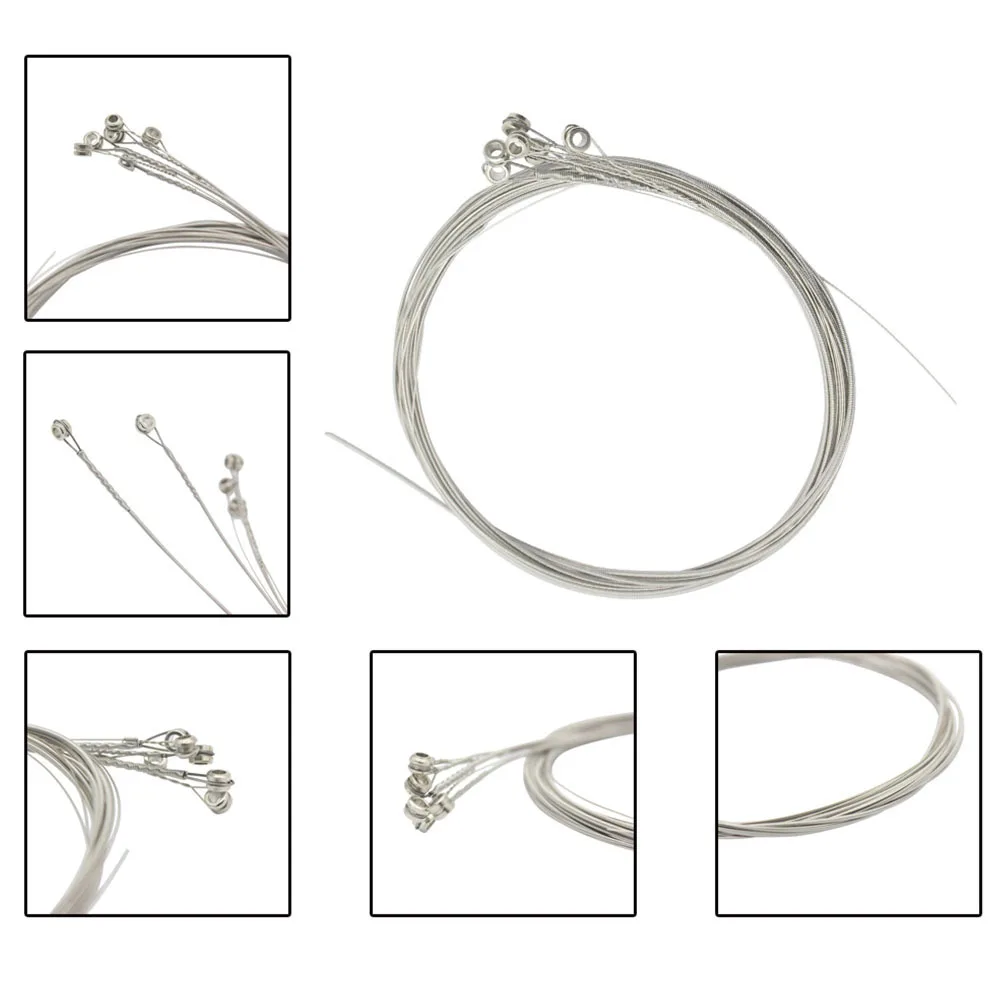 1Set Electric Guitar Strings Stainless Steel High Durability Clear Bright Tone Replacement for Enhanced Sound Performance