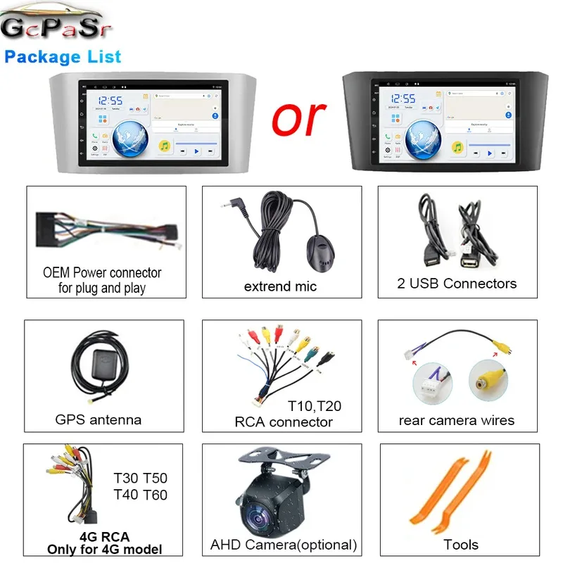 Car Radio Carplay Android 16 For Toyota Avensis T25 2002-2008 Navigation GPS Screen Android Auto Stereo Video Bluetooth Wifi BT view 6
