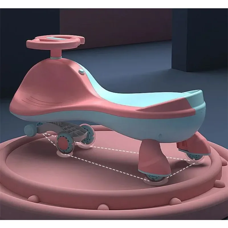 Coche oscilante con sonido LED para niños, coche de equilibrio, antivuelco, antienversión, fuerte soporte de carga, coche mecedor de juguete para bebé, el mejor regalo