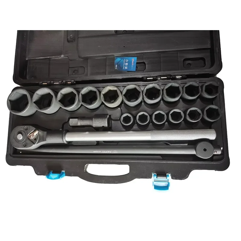NANYU 20pcs 3/4 Inch Drive Hex Socket Set for Impact Socket Ratchet Wrench Auto Repair Tools Kit