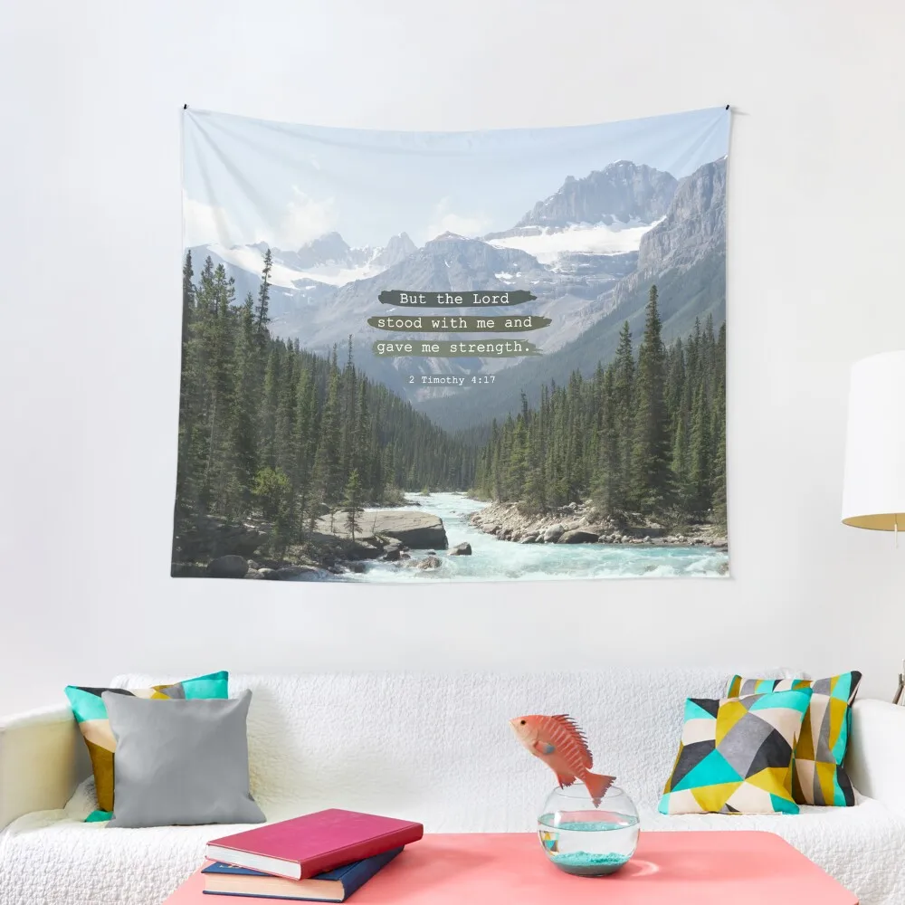 But the Lord stood with me, Canadian Rockies Tapestry Bedroom Deco Cute Room Decor Decoration Home Mushroom Tapestry