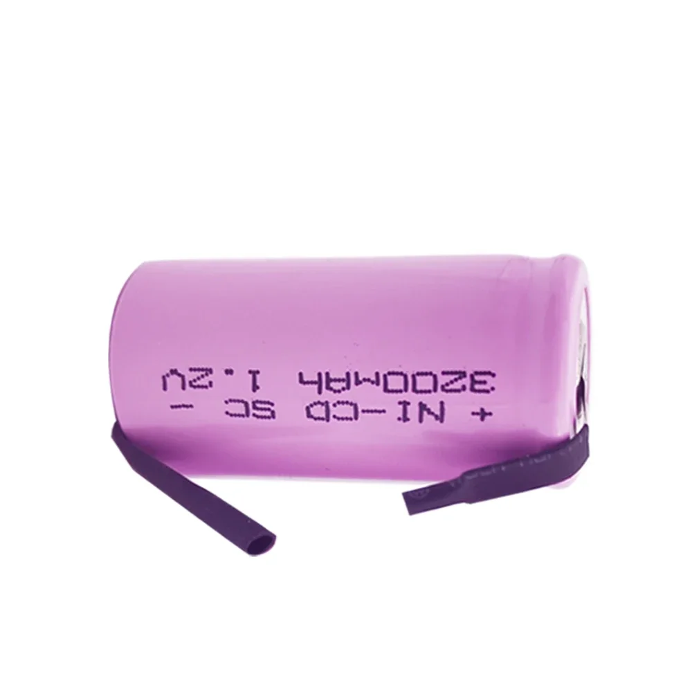 12/18/25pcs SC Subc Nicd Batteries 1.2v 3200mAh Pile Rechargeable  Sub C Cell with Welding Tabs for Electric Drill Screwdriver