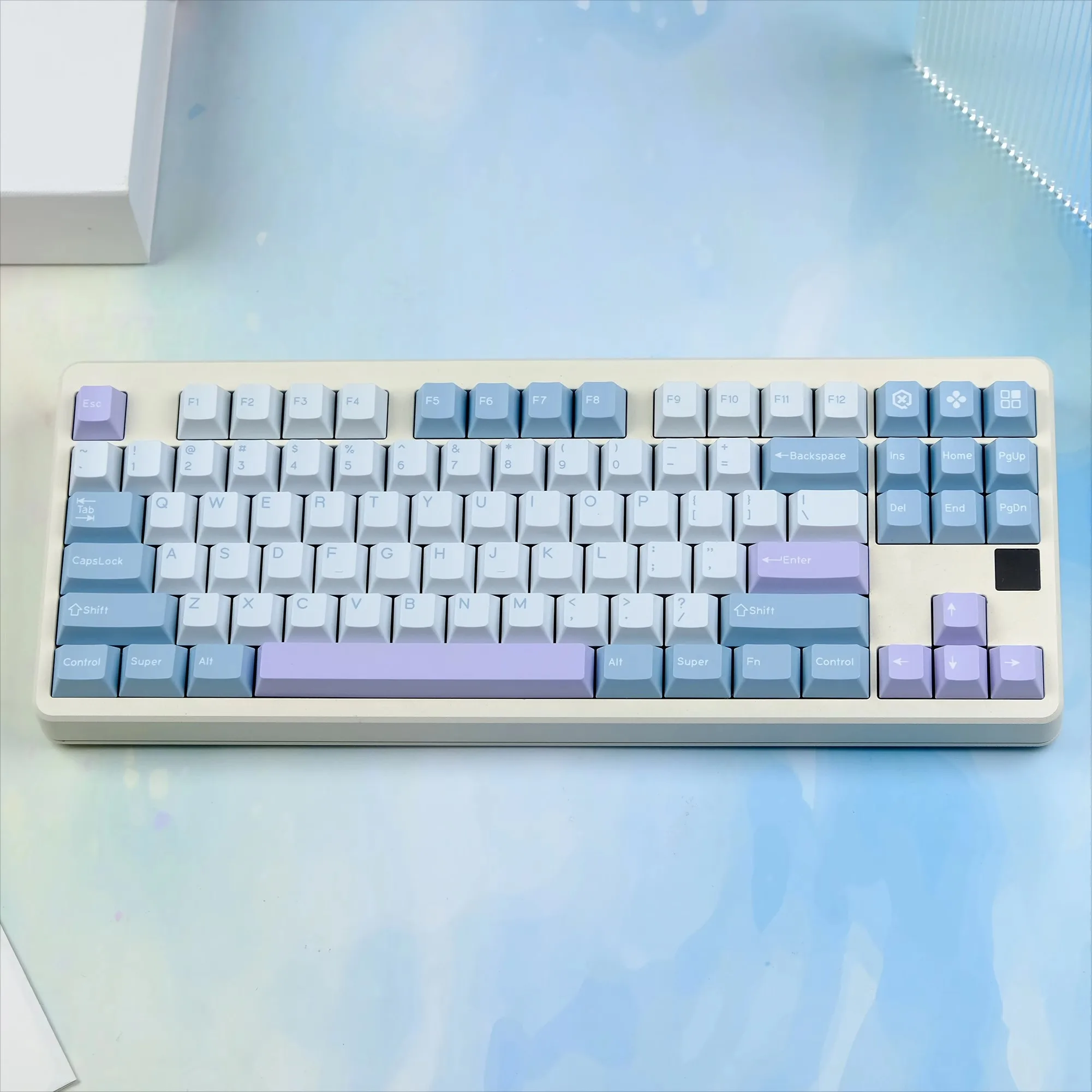 

170 Keys QX GMK Illusion Keycaps PBT Double Shot Cherry Profile Keycap For 61 64 68 87 96 980 104 Mechanical Keyboard GK61