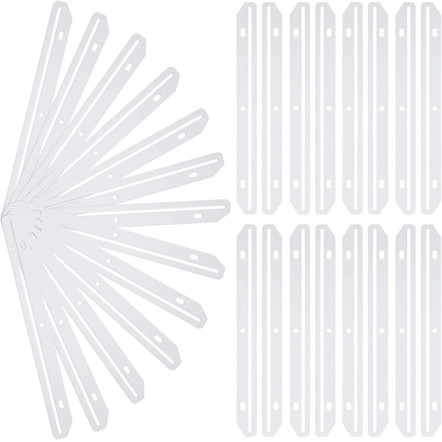 1000Pcs  3 Hole Punched Magazine Holders, Magazine Organizer, 3 Ring Binder Insert Strips, Translucent