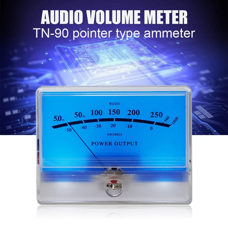 TN90A Pointer VU Meter High-Precision Digital Power Meter Head Level Indicator Audio Spectrum for Speaker Amplifier