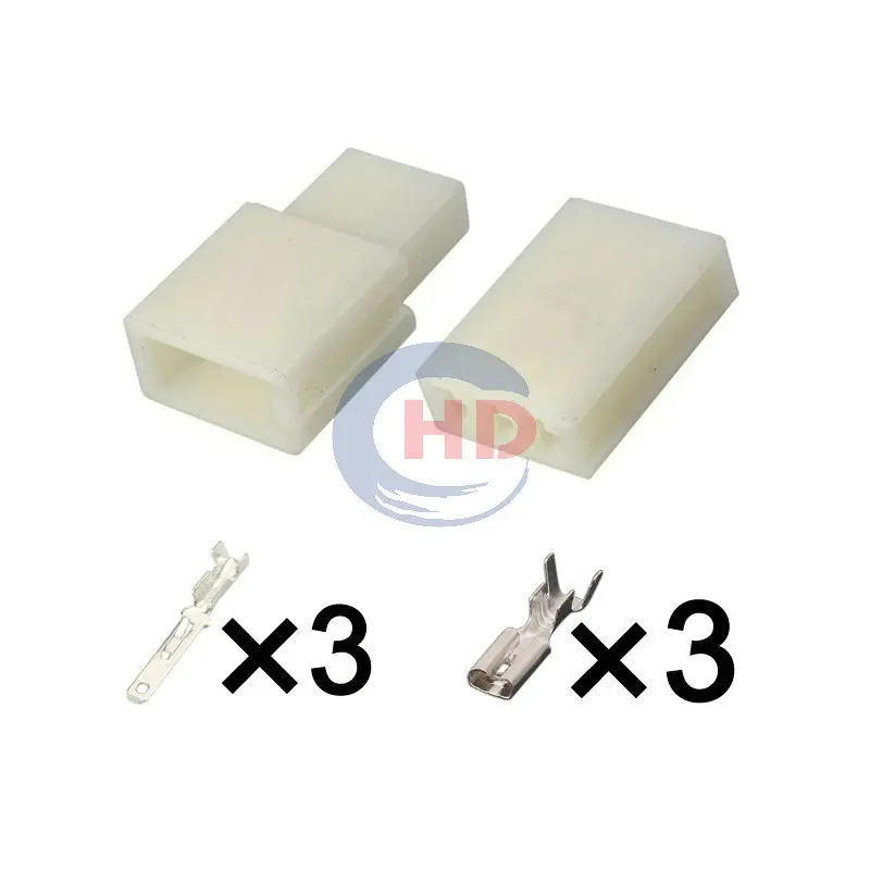 

1-20 sets 3pin auto wiring harness plug cable electric plug connector 6130-0530 6130-2330