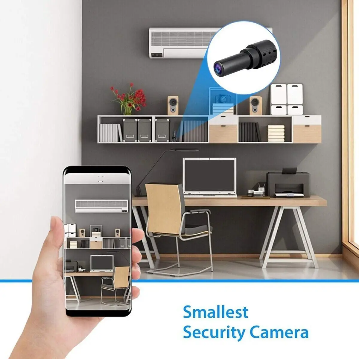 

Миниатюрная шпионская камера WiFi HD 1080P, скрытая IP-камера, видеокамера для домашней безопасности