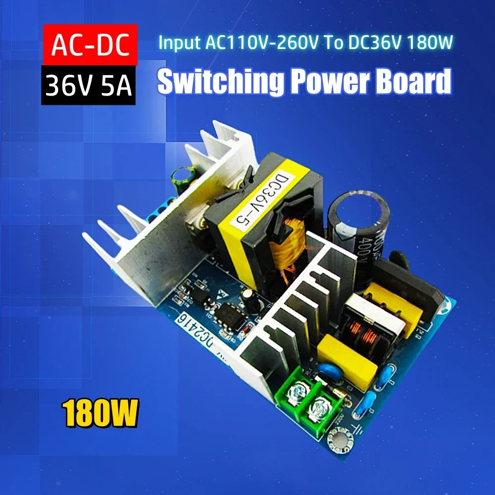 AC 110V-260V to DC 36V 5A 180W Switch Power Board DC36V Isolated Power Supply Board DC2416 High-Power AC-DC Power Supply Module