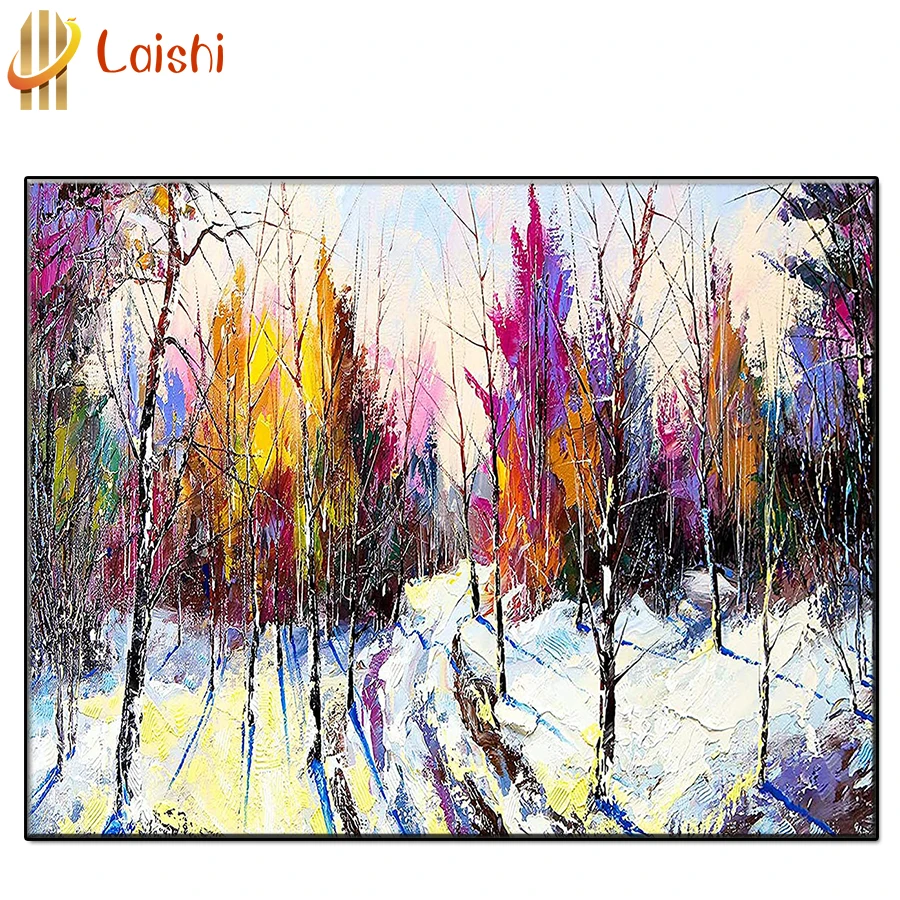 

New crystal Abstract graffiti forest art Round diamond painting DIY diamond painting embroidery Home Decor diamond mosaic gift