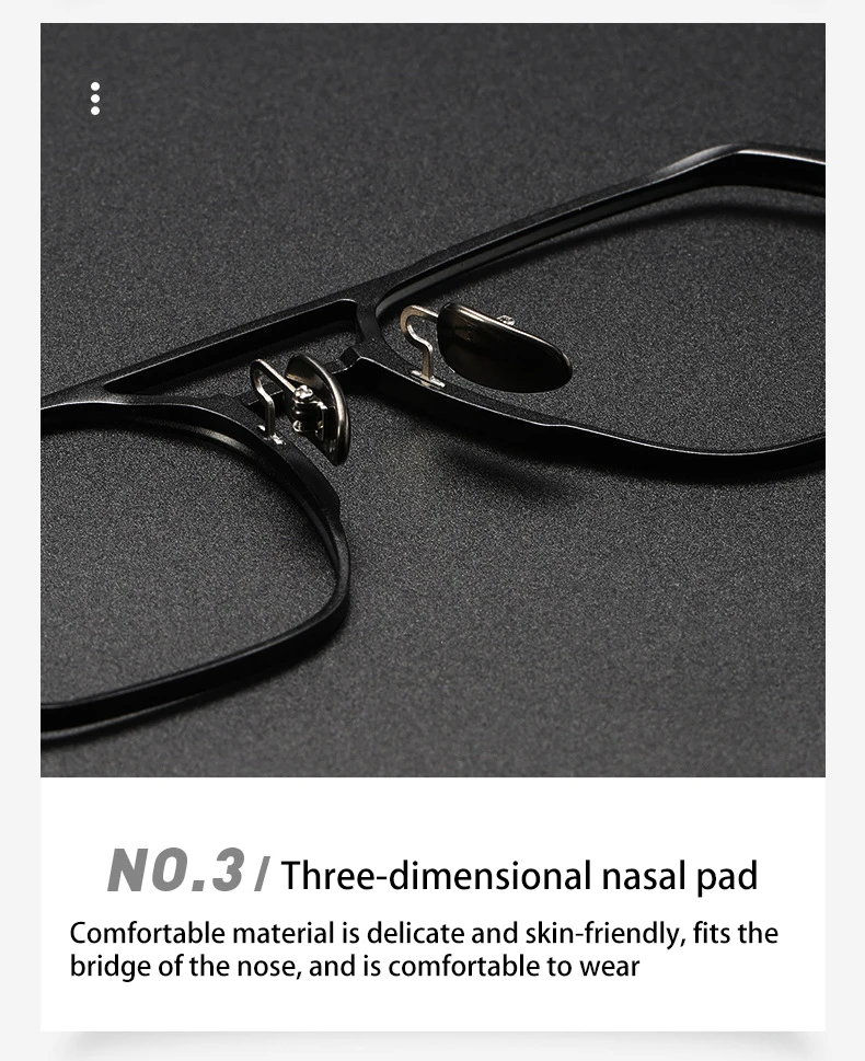 VICKY Large Frame Aluminum Frame Titanium Business Anti-Blue Light Reading Glasses Men Ladies Customizable Prescription ZY-20239