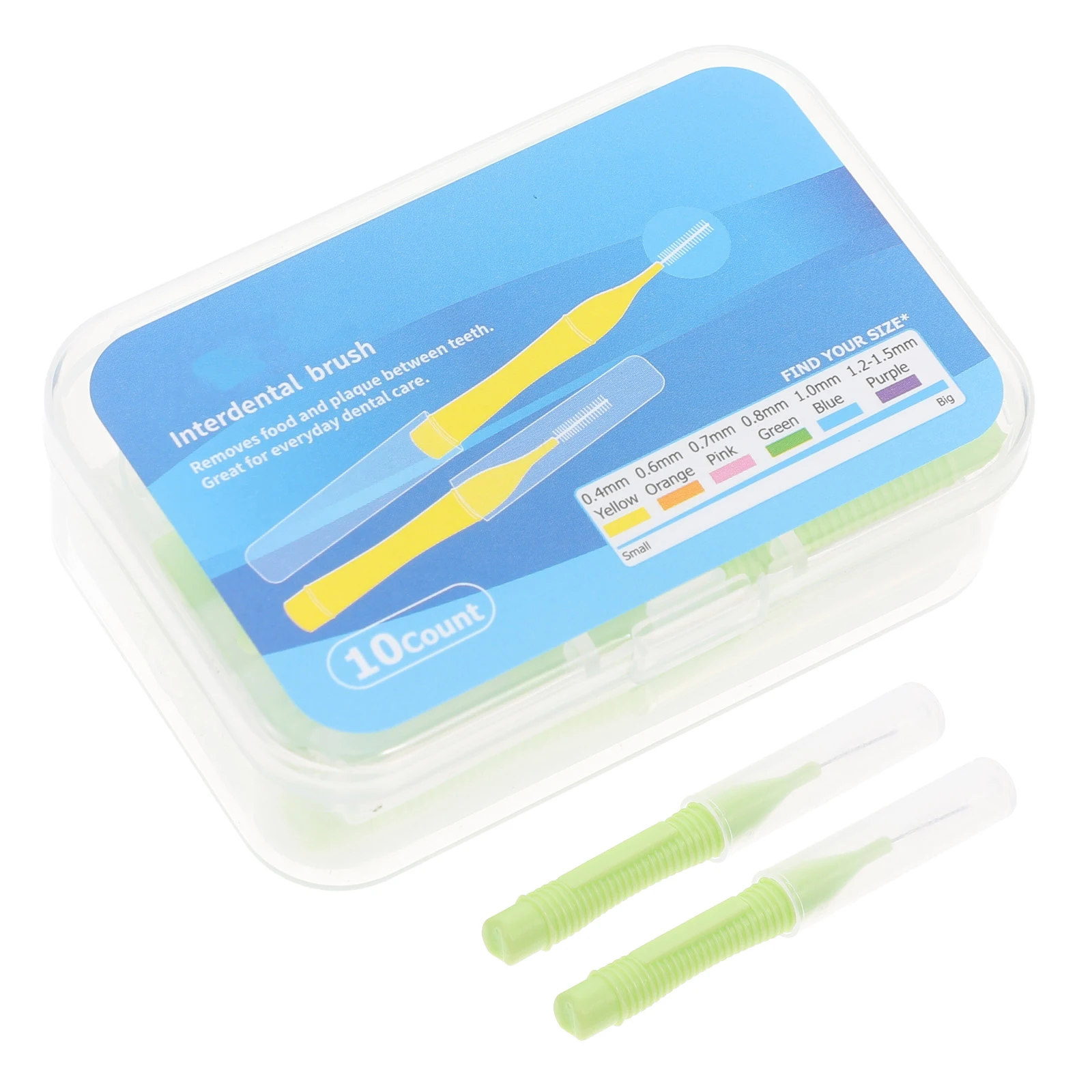 

1Set Interdental Brushes Set Clean Food Debris Easy to Carry Out Prevent Tooth Decay Dental Floss Pick Green Food Debris