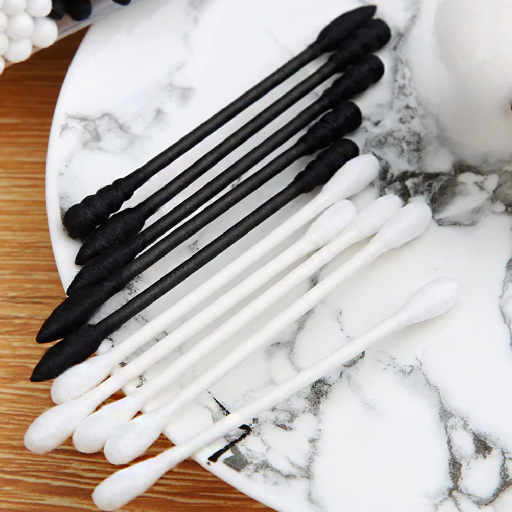 300 Pcs Frosted Cotton Buds Cleaning Double Head Beauty Accessories Makeup Tool Swabs