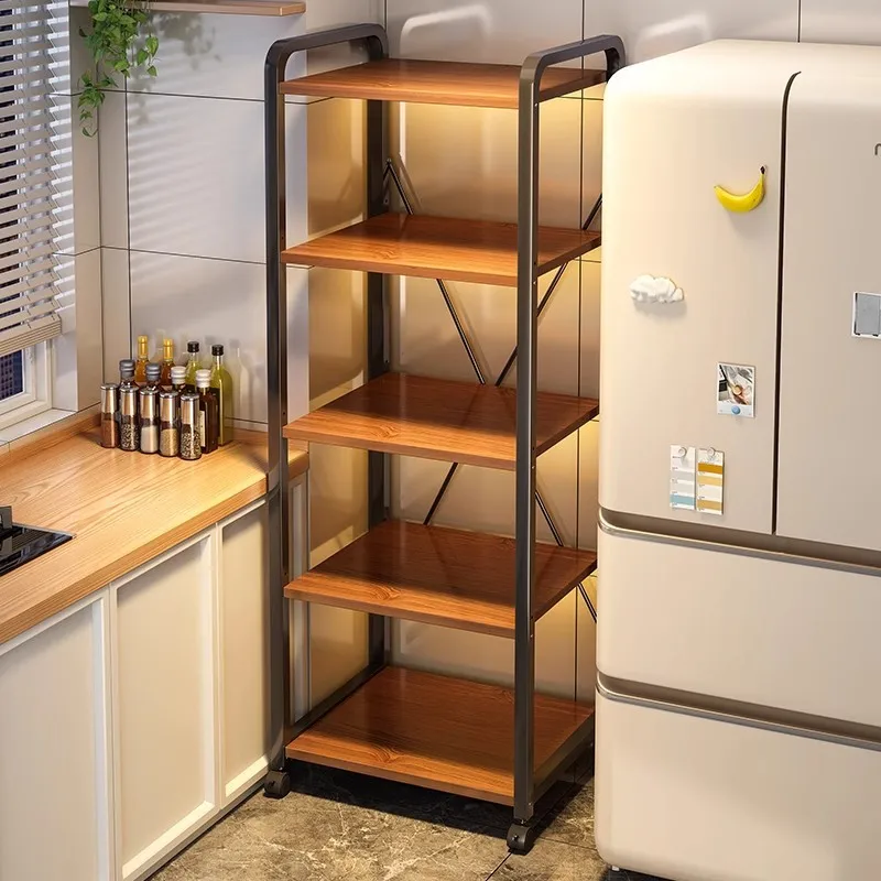 

Кухонная многофункциональная полка от пола до потолка, многослойная микроволновая печь, кастрюля для хранения, маленькая полка, бытовая полка для хранения, горшок